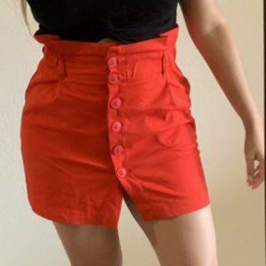 ZARA TRAFALUC Skirt Red Botton Size Medium
